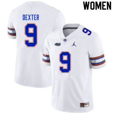 Women's Florida Gators #9 Gervon Dexter NCAA Nike White Authentic Stitched College Football Jersey XNW1162ZI